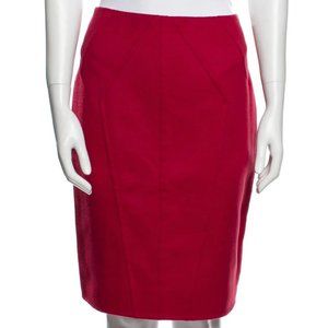 Michael Kors Vintage Wool/Angora Pencil Skirt in Red Size 4 NWT!